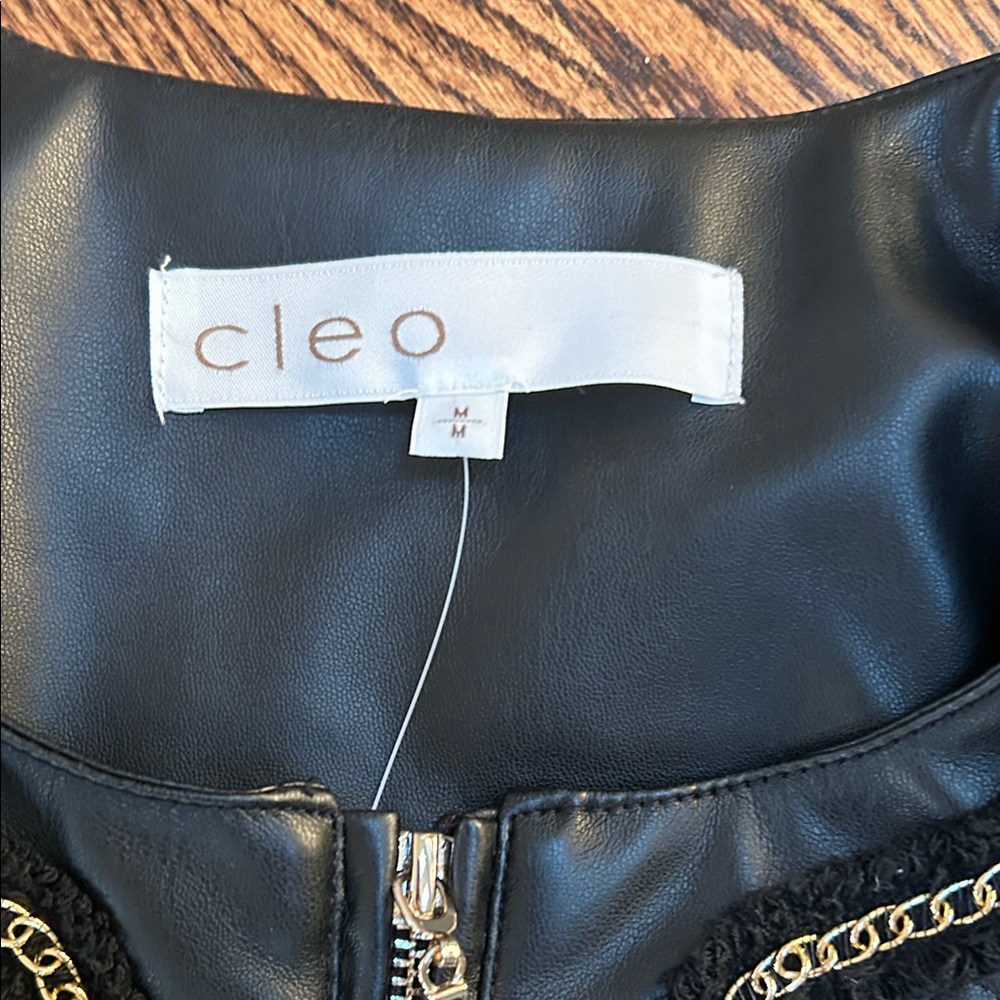 Cleo Black Quilted Jacket with Chain Detail - Picture 4 of 12
